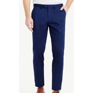 J Crew Bowery  blue khaki men's flat front pants